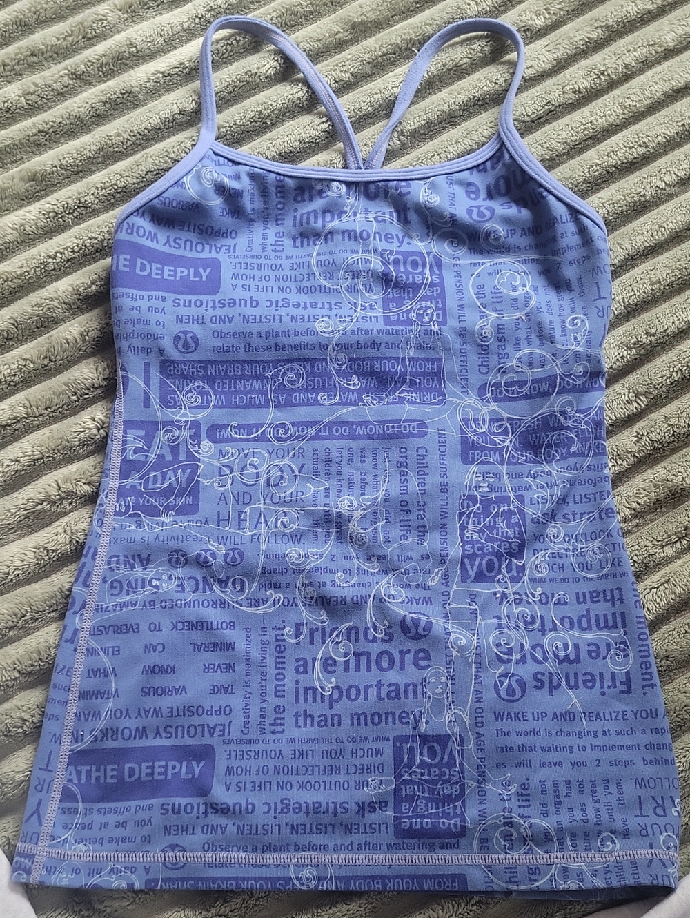 lululemon athletica Lavender and Purple Graphic Strappy Tank
